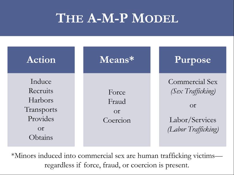 POLARIS PROJECT, "a-m-p mODEL" https://humantraffickinghotline.org/sites/default/files/AMP%20Model.pdf